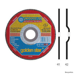 Sonnenflex Trennscheibe Golden Star - f&uuml;r Edelstahl