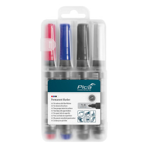 Pica Permanent Marker 1-4mm, sortiert mit Instant-White